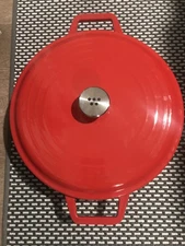 Misen 5.5 QT Enameled Cast Iron Braiser – Red – NEW In Box – Dutch Oven Style