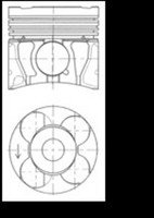 Kolben Kolbenschmidt 41286620 FüR Opel Astra Corsa GTC Caravan P10 Meriva S10
