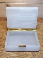 A Stunning Art Deco White Onyx Cigarette Box By Betjemanns Patent No 449335 Mint