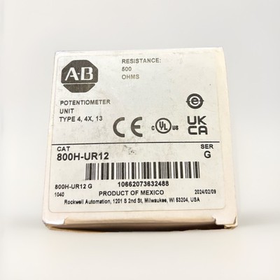 Allen Bradley 800H-UR12 Potentiometer 500 OHMS