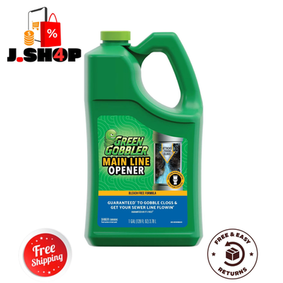 #ad GREEN GOBBLER 1 Gal Drain Cleaner Grease Clog Remover Main Line Opener Toilet $22.80