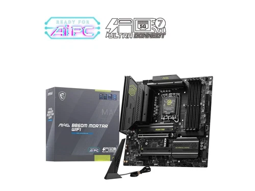 MSI MAG B860M MORTAR WIFI LGA 1851 Intel B860 SATA 6Gb/s DDR5 CI-E x16 slot  M.2