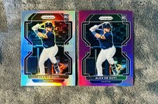 Alex De Goti 2022 Prizm Baseball Silver Holo Variation & Purple Holo Prizm
