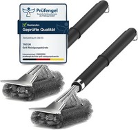 GrillbüRste Edelstahl Mit Spatel Und WäRmedäMmung FüR Gas- Und Holzkohlegrill
