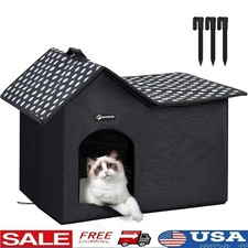 Waterproof Cat House Double Sided Cushion Easy Clean Indoor Outdoor Shelter New