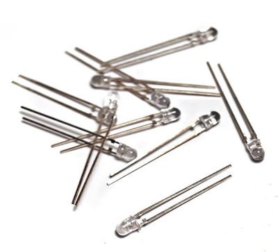 10x Telefunken CQX26N / CQX26 N, Leuchtdiode / LED, 3 mm, gelb, für Sammler