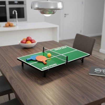 Mini-Tischtennisplatte kompakt Tischtennis-Set einfach aufzubauen für Kinder