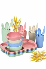 Kids/Baby Feeding Dish Set Multicolor Unbreakable Lightweight Bowl Cup Plate