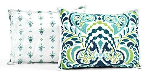  Clara Quilt 3 Piece Reversible Bedding Set King Blue & Green - Image 3 of 4