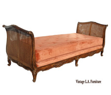 Vintage French Louis XVI Daybed ~ Cane Bed w ...