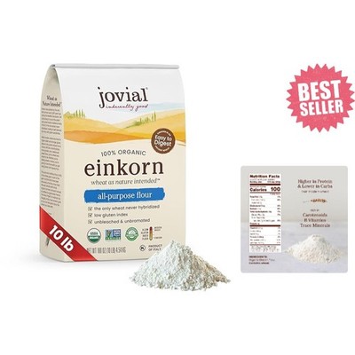Jovial Organic Einkorn Unbleached All Purpose Flour - Bread Baking Flour for ...