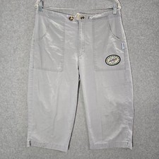 VINTAGE Disney Mickey Unlimited Women Pants 10 Gray Capri Ripstop 18 in Inseam