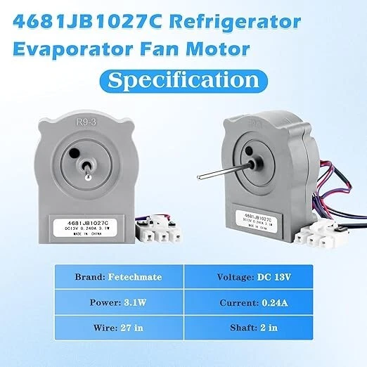 Motor de ventilador evaporador para LG Kenmore Elite 795.77572600 795.79773900 795.77562600 - Imagem 3 de 4