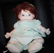 Handmade Toy Baby 15" Plush Girl Baby Doll In Outfit