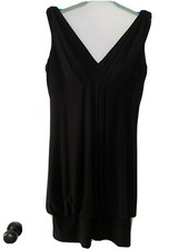 Women's Black Sleeveless Cocktail Dress, Size 4P