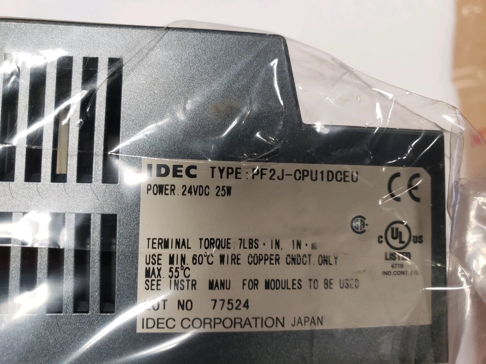GENUINE IDEC PLC POWER SUPLY  # PF2J-CPU1DCEU -24VDC - Image 4 of 4
