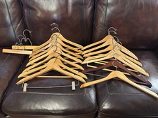 Vintage wood plastic clothes suit pants hanger lot of 16