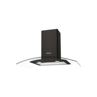 CANDY 100cm Cooker Hood With Curved Glass Canopy - Black - Free Local Delivery