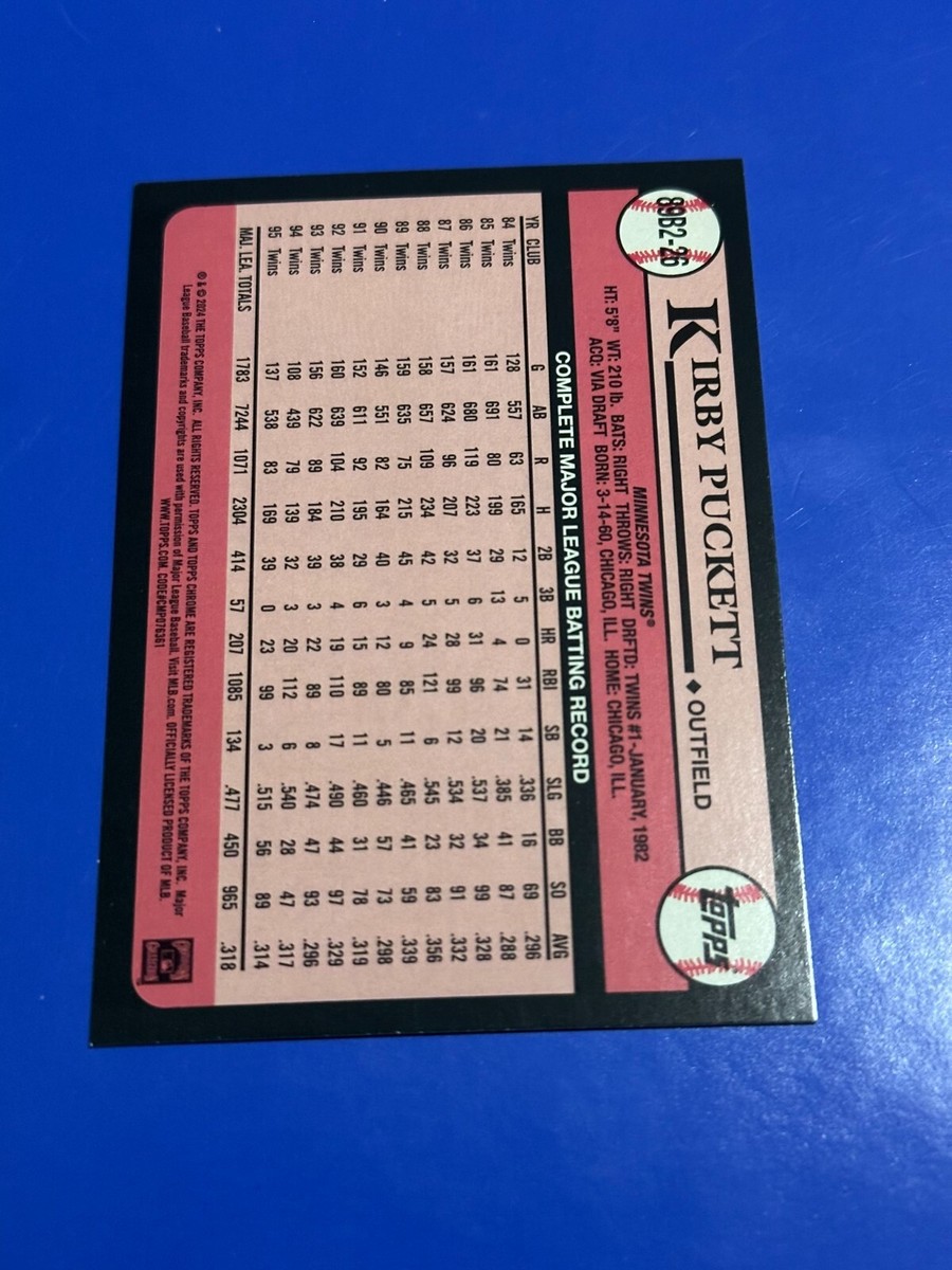 2024 Topps Series 2 Kirby Puckett Mega Silver Crackle #89B2-26