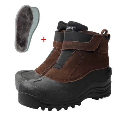 RIEMOT Winterstiefel Boots Stiefeletten Gefüttert Winterschuhe Herren & 1 pair Einlagen