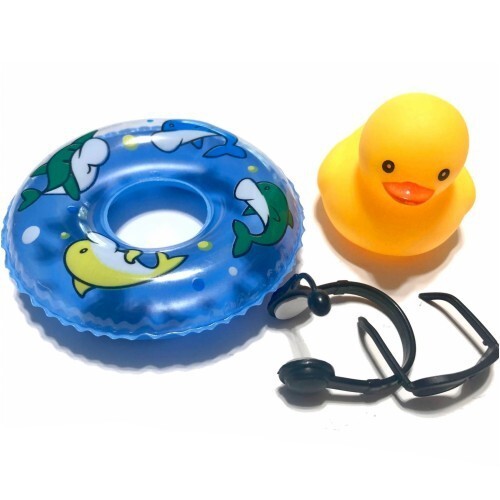CRUISING RUBBER DUCK SWIM RING HEADPHONES & SUNGLASSES CAR DASHBOARD