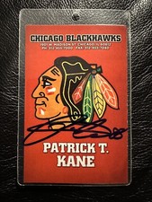 Patrick Kanes’ Personal  Signed United Center Player ID Badge / Credentials 1/1