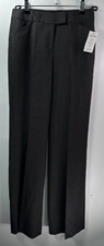 Tahari Dress Pants 2 Charcoal Gray Wide Leg NWT Stretch Womens