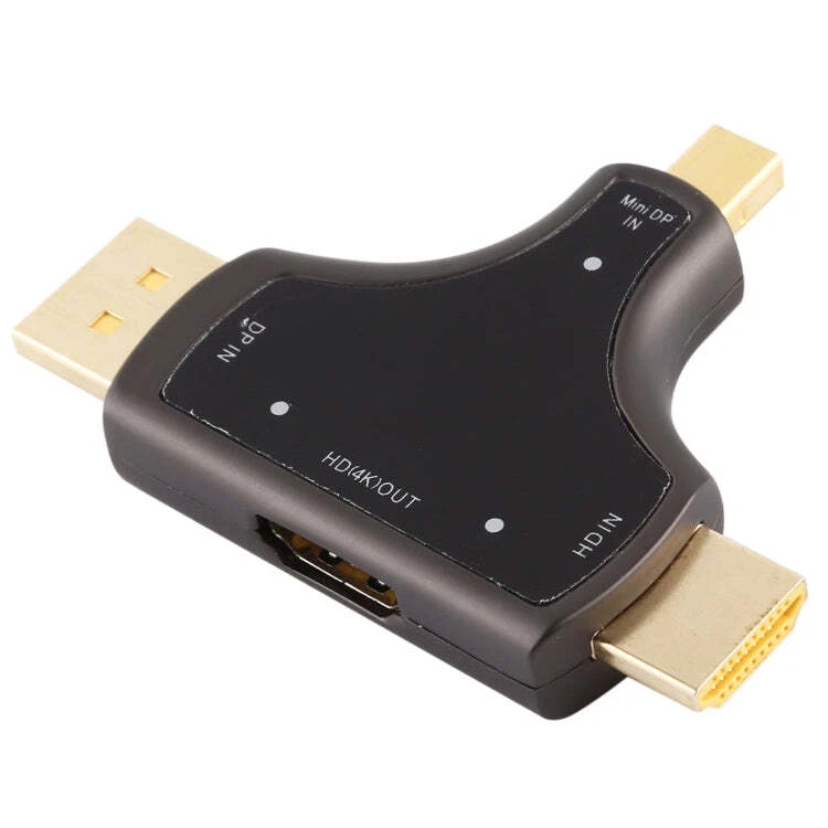 D62A DisplayPort + Mini DP + HDMI Male to HDMI Female 3 in 1 Adapter, D62A - Image 3 of 4