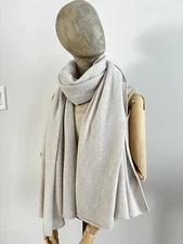 Pure cashmere scarf wrap 100% cashmere neck warmer color pane gray