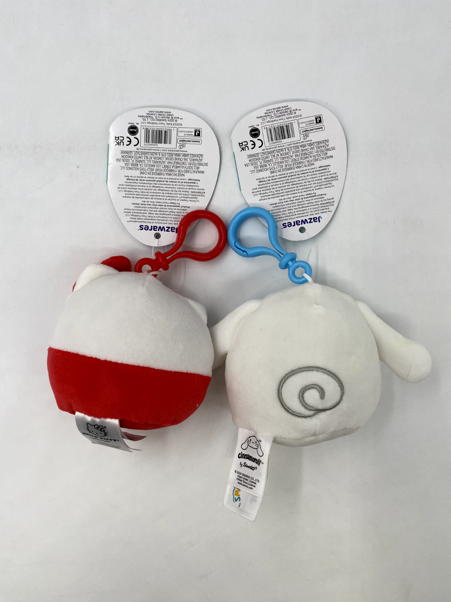 Squishmallow Sanrio Plush 8" - Cinnamoroll Hello Kitty With Free Pokemon Key Ring