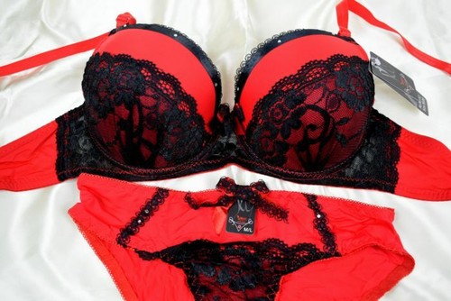 red and black underwear set