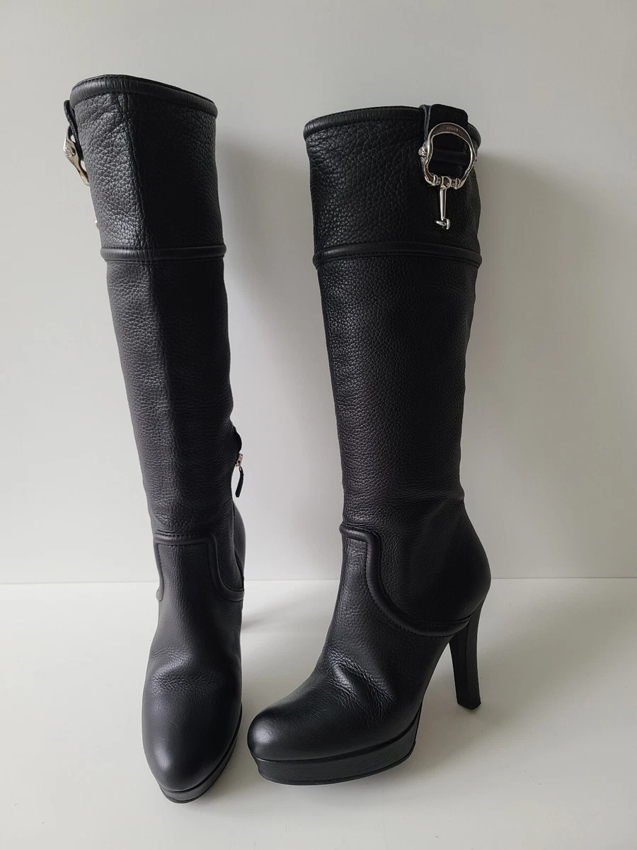 Gucci tall deals black boots