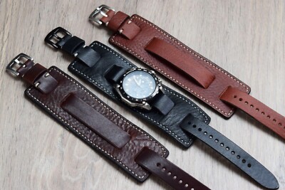 Retro-Wildler-Näharmband, 18 Mm, 20 Mm, 22 Mm, Echtes