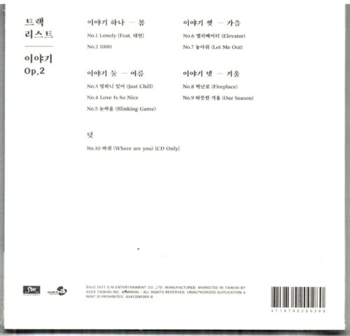 SHINee JongHyun Collection Story Op.2 2017 Photo TAIWAN CD & CARD 