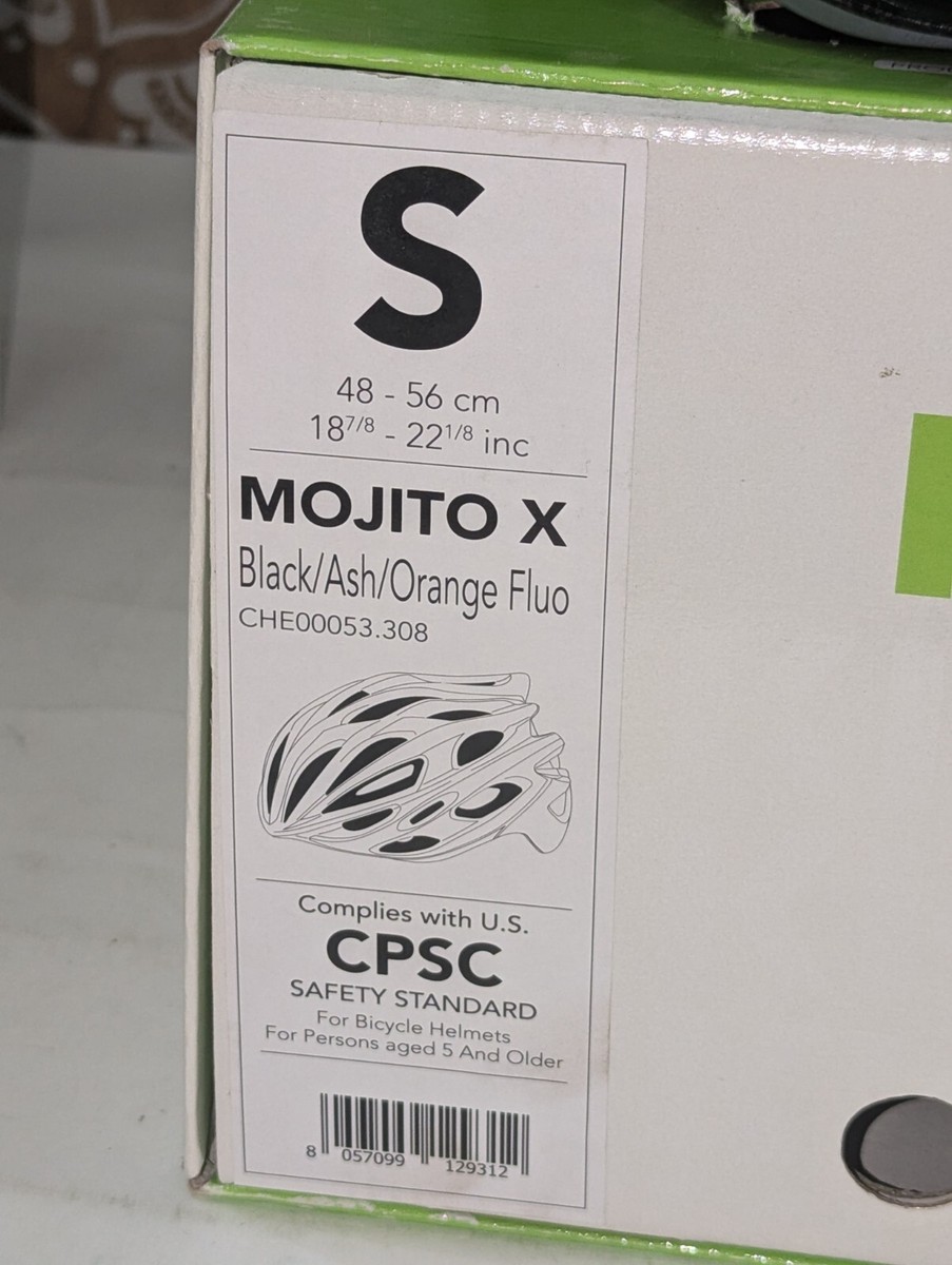 Kask Mojito X Road Cycling Helmet Black Ash Orange S 48-56cm Kask Mojito X Road Cycling Helmet Black Ash Orange S 48-56cm