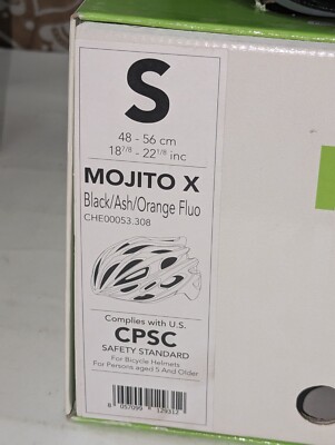 Kask Mojito X Road Cycling Helmet Black Ash Orange S 48-56cm Kask Mojito X Road Cycling Helmet Black Ash Orange S 48-56cm