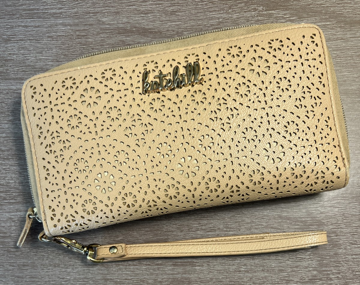 Kate Hill Purse Wristlet Light Tan/Peach Color Good Condition - Main Image