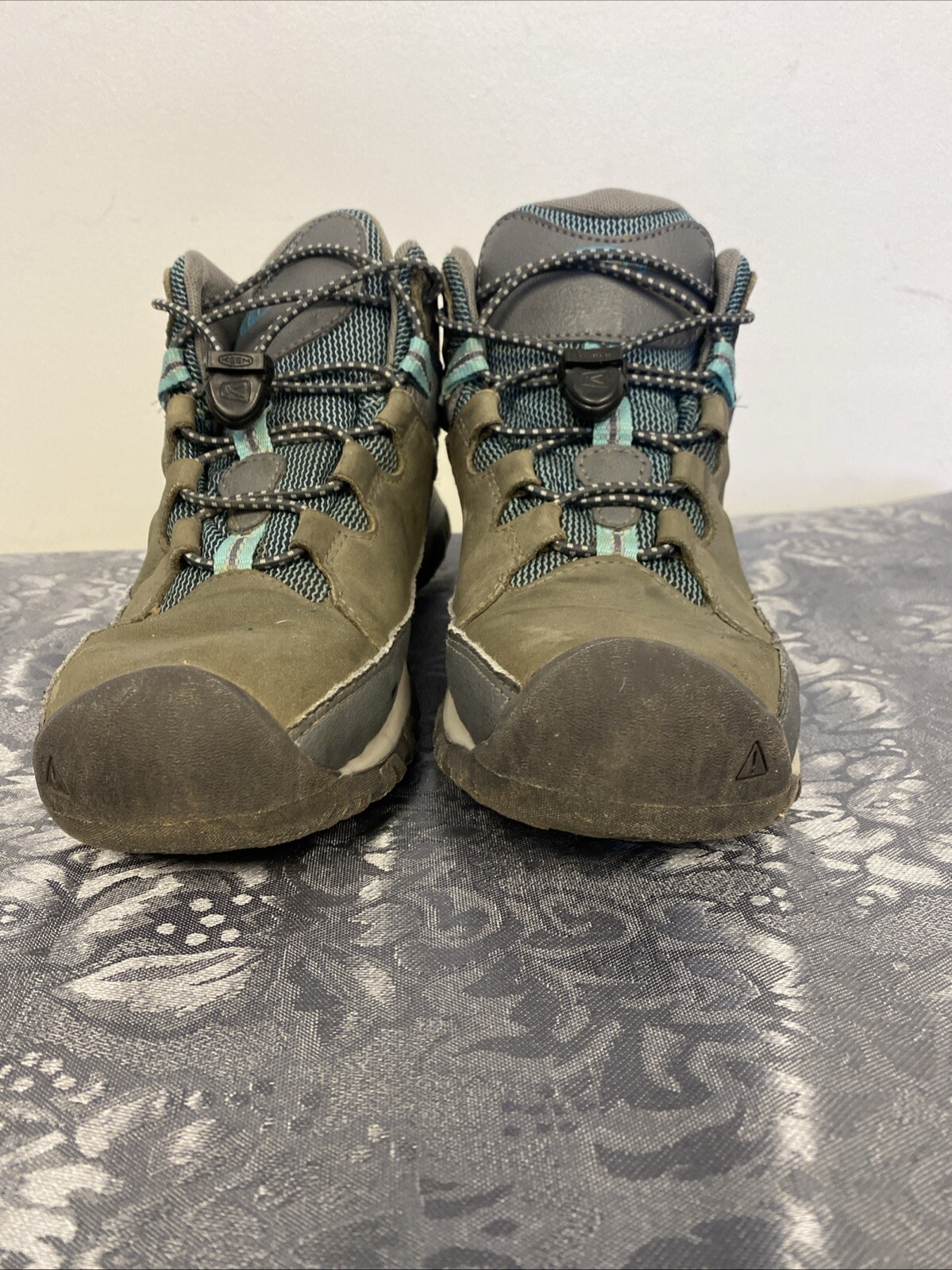 Keen Kids Targhee Mid impermeabile taglia 4 grigio porcellana UK 3