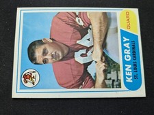 1968 Topps Football Card # 138 Ken Gray - St. Louis Cardinals (EX/NM)