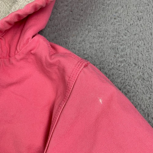 Carhartt Jacket Girls Size XXS (4-5) Pink Canvas Insulated Hooded OJ9564-G - Picture 5 of 16