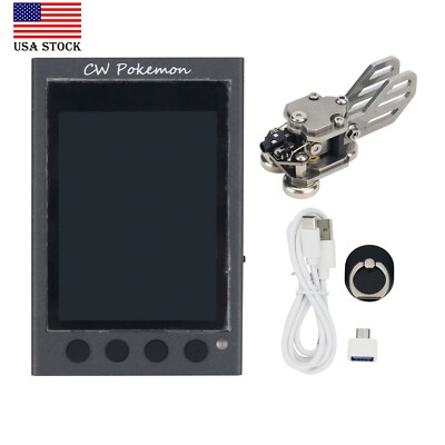 HamGeek CW Morse Key with Magnetic Base (Trade Edition) + HAMCUBE CW Trainer USA