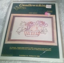 Candlewicking by Needle Magic "Fruit Basket" Kit Fits 5x7 Frame New unopened