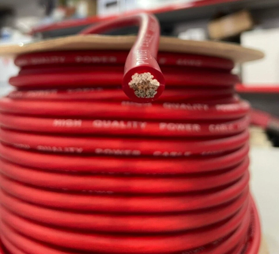 Cavo di Alimentazione Flessibile per Amplificatori 4AWG 21mm² Rosso o Nero - Imagen 2 de 4