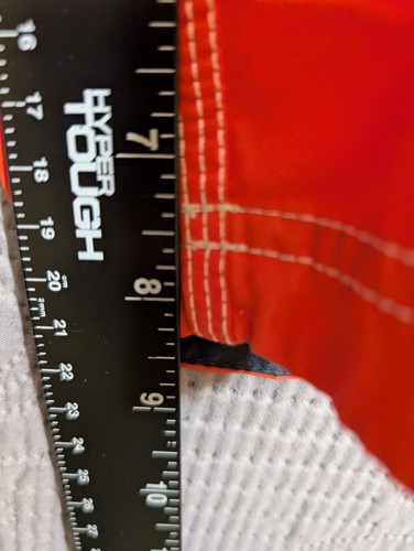 Speedo Badehose Herren Gr. Large orange Polyester Kordelzug Seitentasche Shorts - Bild 12 von 12