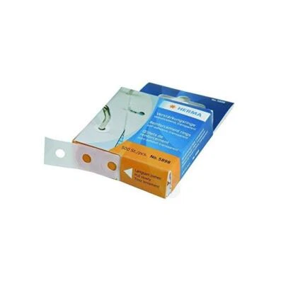 [5898] HERMA Boîte de 500 Oeillets de renforcement plastique Transparent adhésif