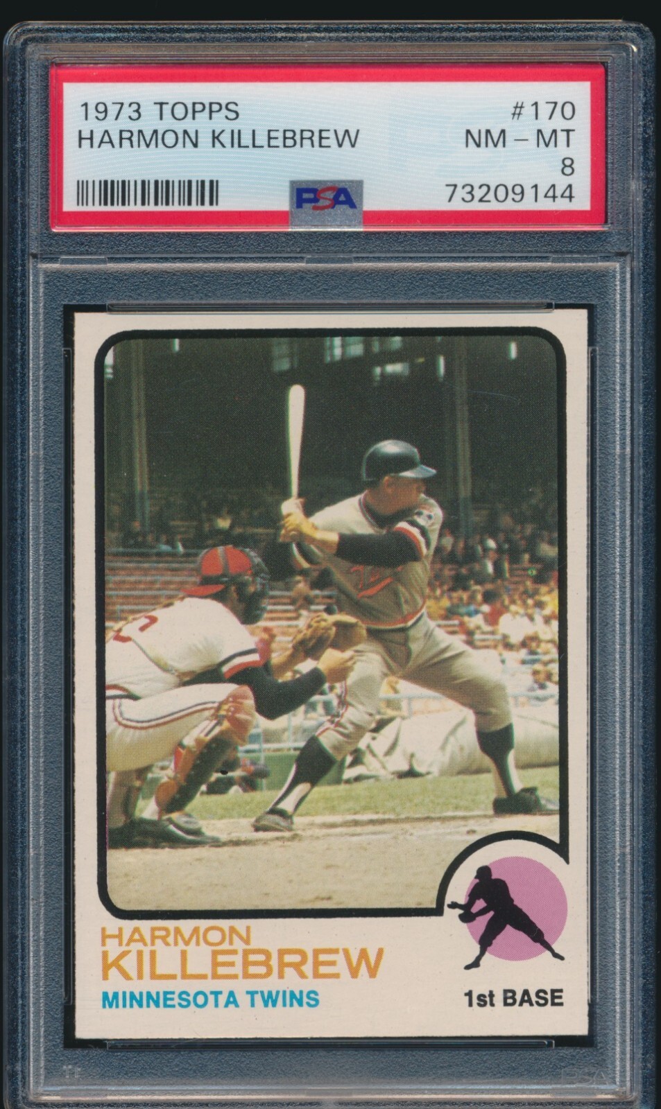 1973 Topps Harmon Killebrew #170 HOF Minnesota Twins PSA 8 NM-MT CENTERED