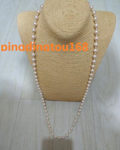 14K gold  AAA 35" 3-4-8-9mm round natural south sea white pearl necklace - Picture 1 of 6