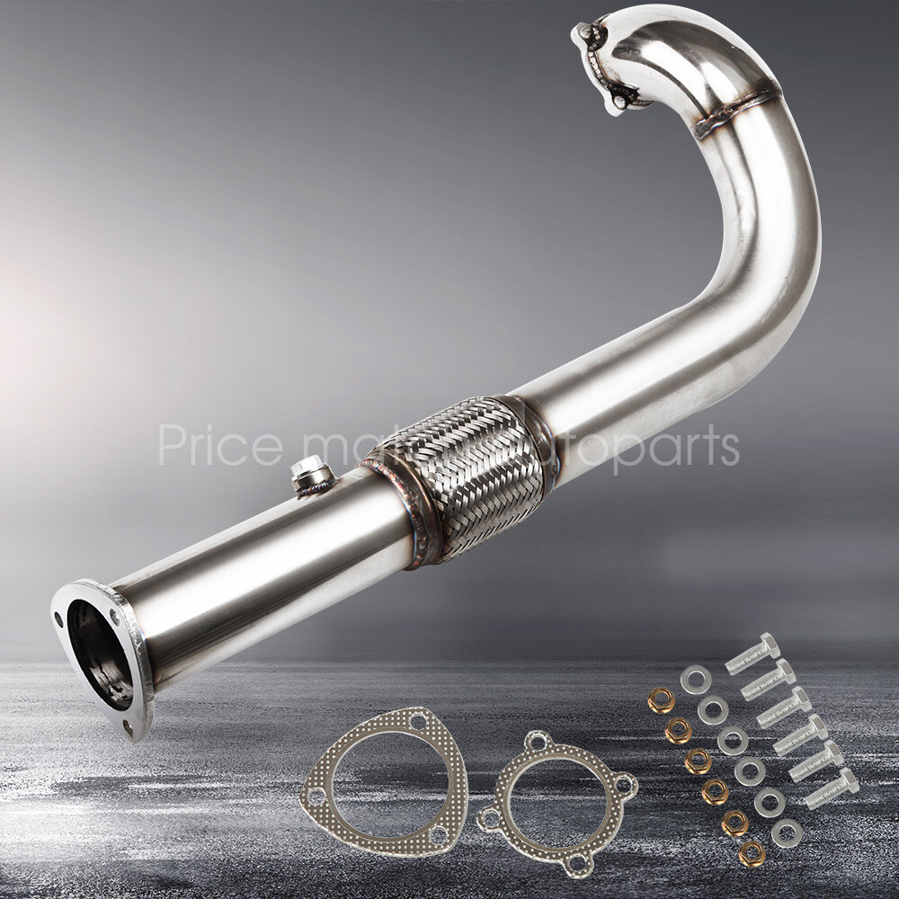 Fits GT35/GT35R STAINLESS TURBO DOWNPIPE EXHAUST 3" T3 4-BOLT+FLEX B/D-SERIES