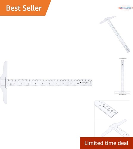 Transparent 12 Inch T-Square Ruler for Accurate Drafting & General ...