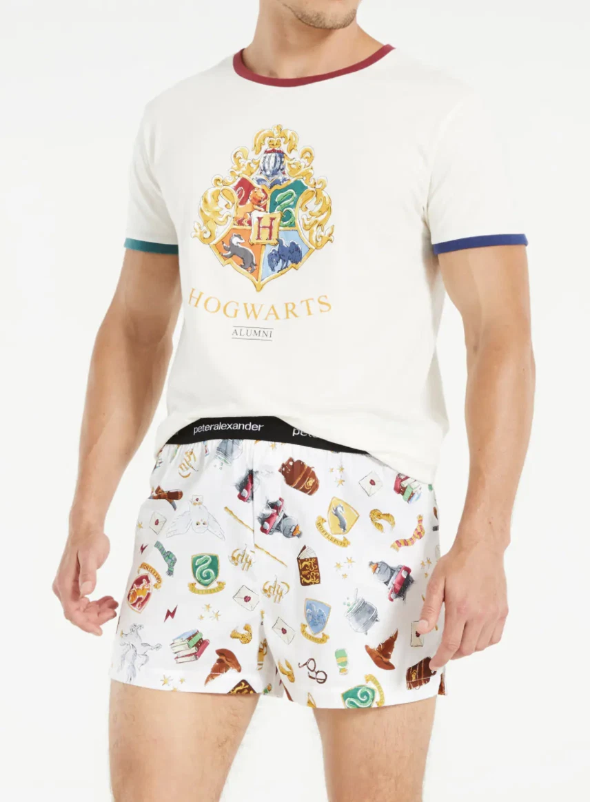NEW PETER ALEXANDER MENS HARRY POTTER HOGWARTS TOP BOXER SHORTS